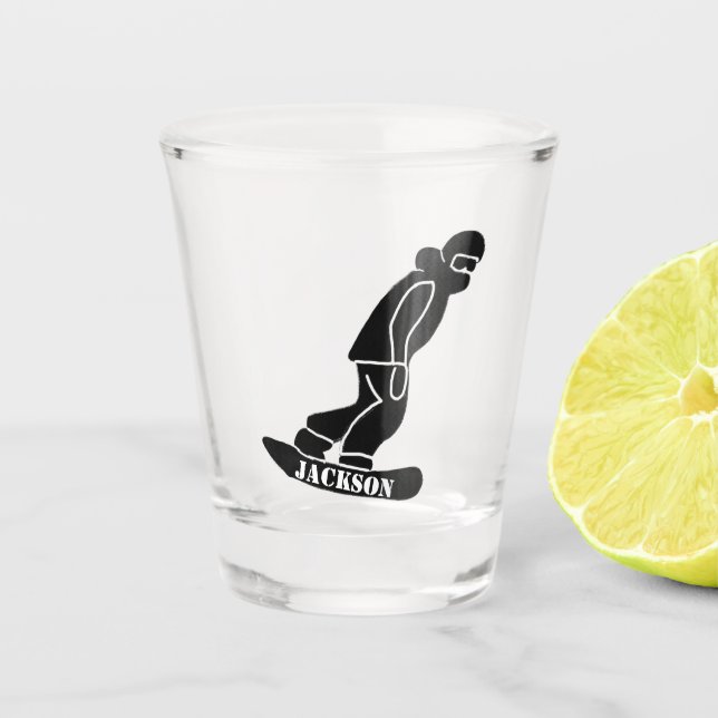 Verre A Shot Crayon de snowboard freeride noir (Devant)