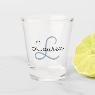 Verre A Shot Créer votre propre script Monogramme Initial & No
