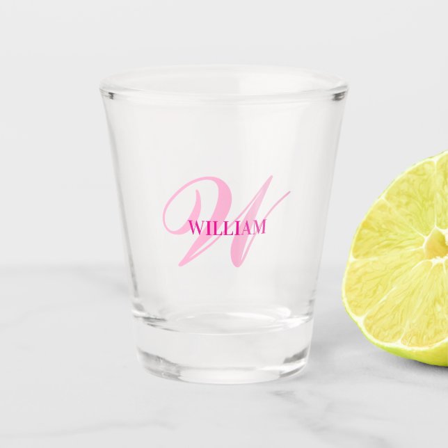 Verre A Shot Créez Votre Propre Monogramme Personnalisé Et Nomm (Devant)