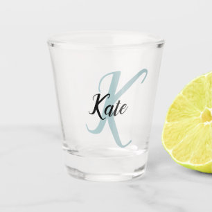 Verre A Shot Créez votre propre script Monogramme Initial & Nom