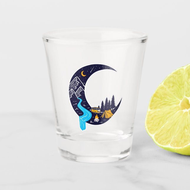 Verre A Shot Crescent Moon Adventure Camping (Devant)