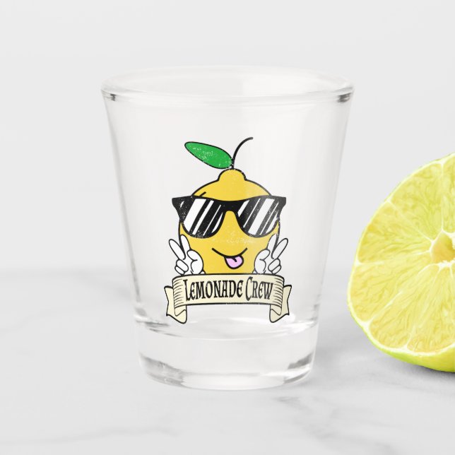 Verre A Shot Crew de limonade - Kawaii Peace Main et lunettes d (Devant)