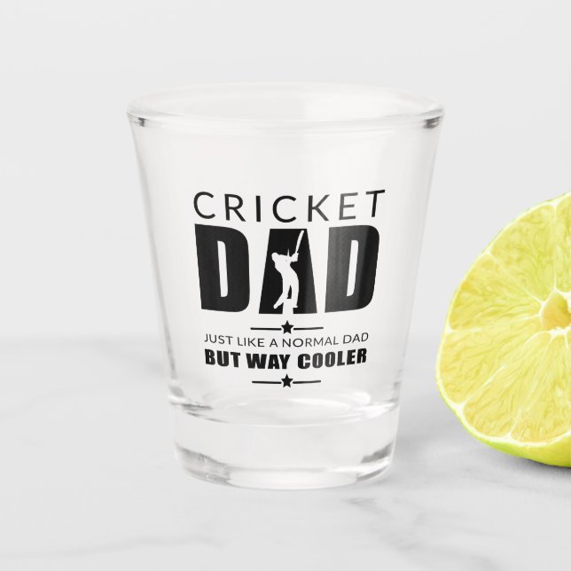 Verre A Shot Cricket Papa Fête des pères Cricket Cool Papa Père (Devant)