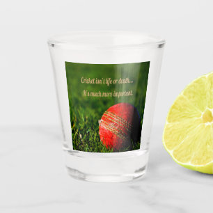 Verre A Shot Cricket Red Ball drôle Motivation