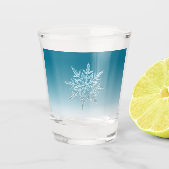 Verre A Shot Cristal de glace bleu (Devant)