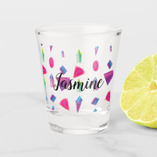 Verre A Shot Cristaux de pierres Galaxy Motif à l'eau couleur m