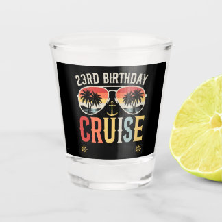 Verre A Shot Croisière d'anniversaire 23 ans, famille appariée