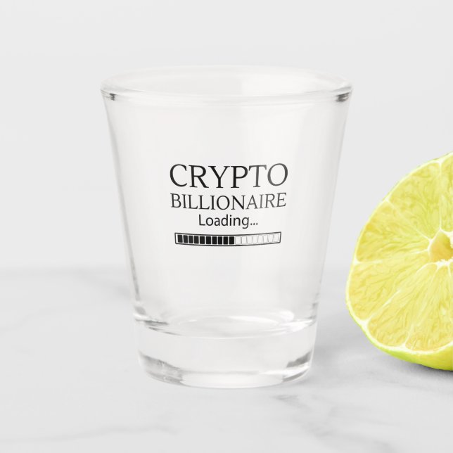 Verre A Shot Crypto millilionaire chargement drôle de trading e (Devant)