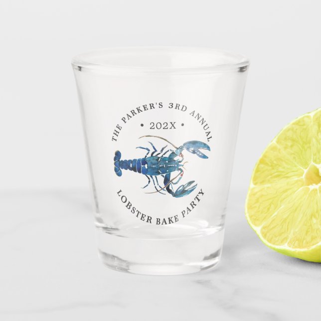 Verre A Shot Cuisine de homard bleu océan (Devant)
