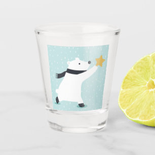 Verre A Shot Cuisine de l'ours polaire d'hiver