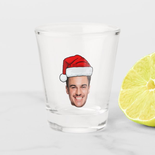 Verre A Shot Custom Face Photo Santa Hat Christmas (Devant)