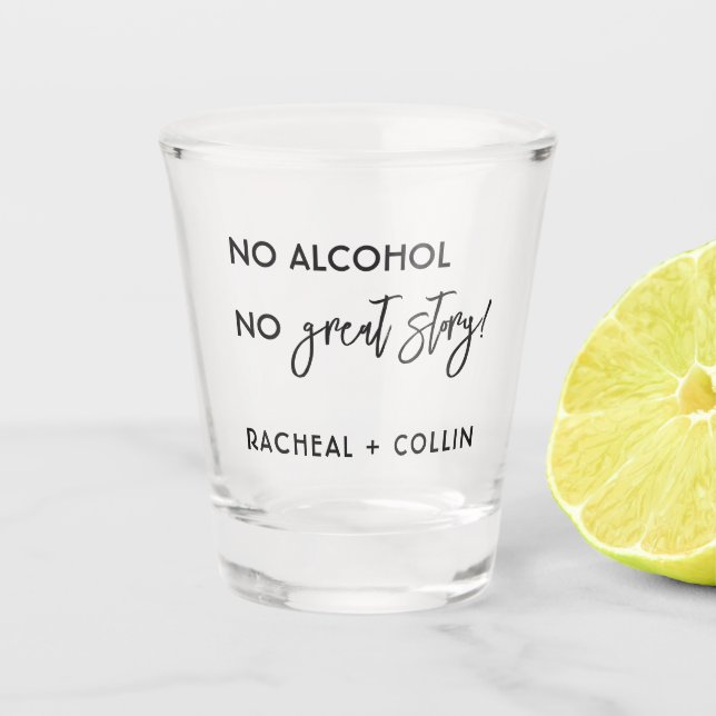 Verre A Shot Custom Funny Favors Wedding Party Shooters (Devant)