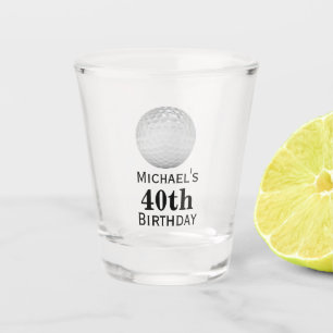 Verre A Shot Custom Golf 40e anniversaire Fête Favor Shot Glass
