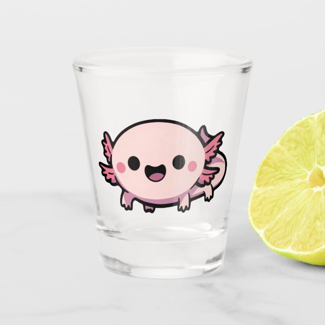 Verre A Shot Cute Chibi Axolotl (Devant)