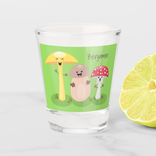 Verre A Shot Cute kawaii champignon champignon toadstool (Devant)