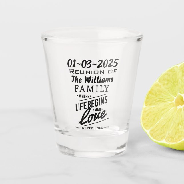 Verre A Shot Date Famille Retrouvailles Souvenir L'amour ne s'a (Devant)