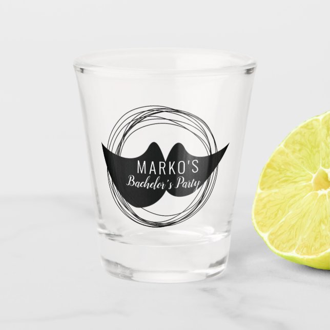 Verre à shot de moustache de fête de garçon mascul (Devant)