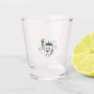 Verre A Shot Dental Squad 4 juillet Dentist Funny American