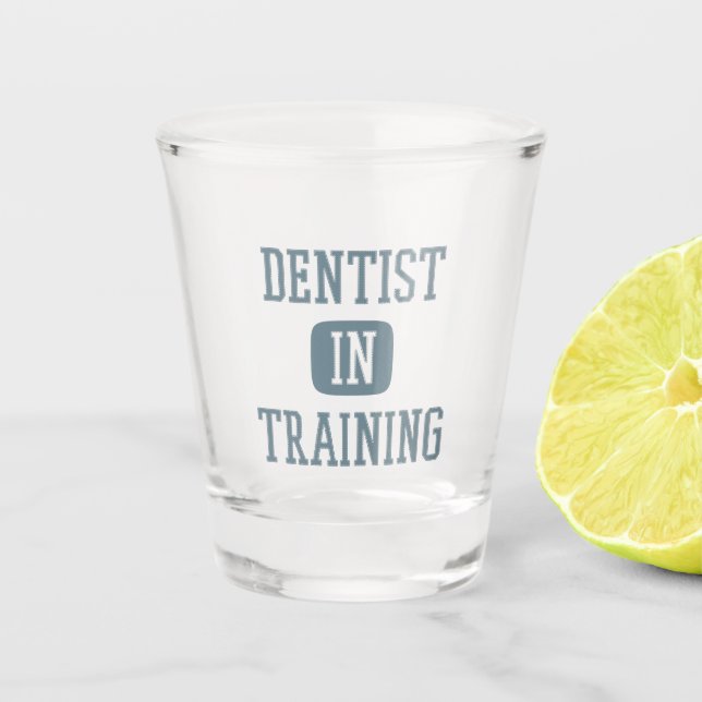 Verre A Shot Dentiste en formation Étudiant dentaire (Devant)