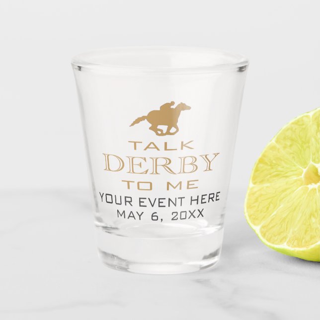 Verre A Shot Derby Horse Race Party Custom (Devant)
