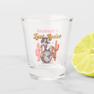 Verre A Shot Dernière Cowgirl de Rodéo Disco Rétro Enterrement