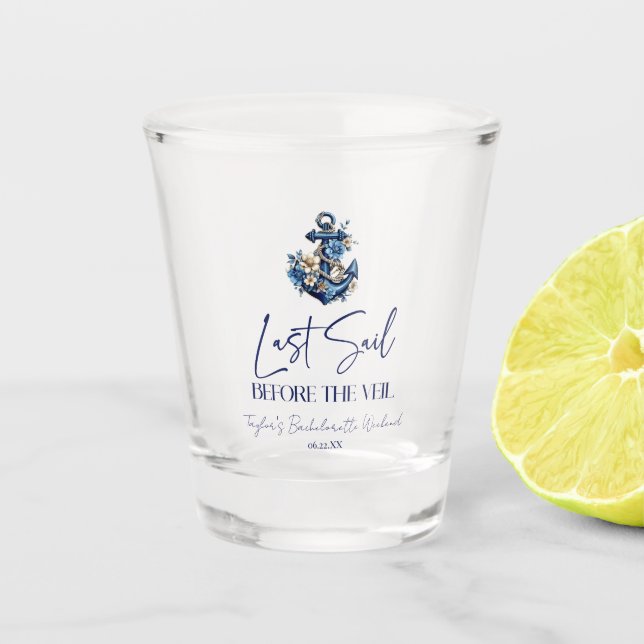 Verre A Shot Dernière voile avant la fête de weekend de Bachelo (Devant)