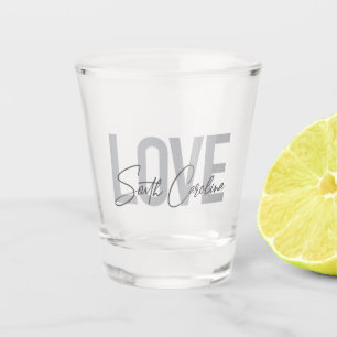 Verre A Shot Design moderne, simple, cool Love South Carolina