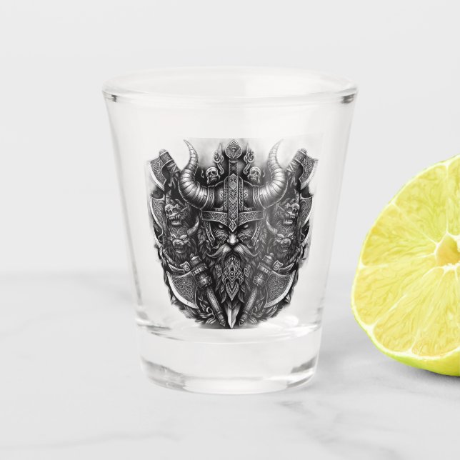 Verre A Shot Design viking (Devant)