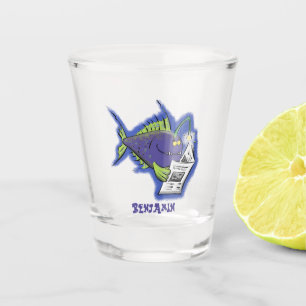 Verre A Shot Dessin animé drôle de baudroie