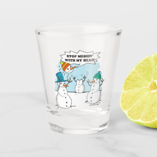 Verre A Shot Dessin drôle de bande dessinée de bonhomme de