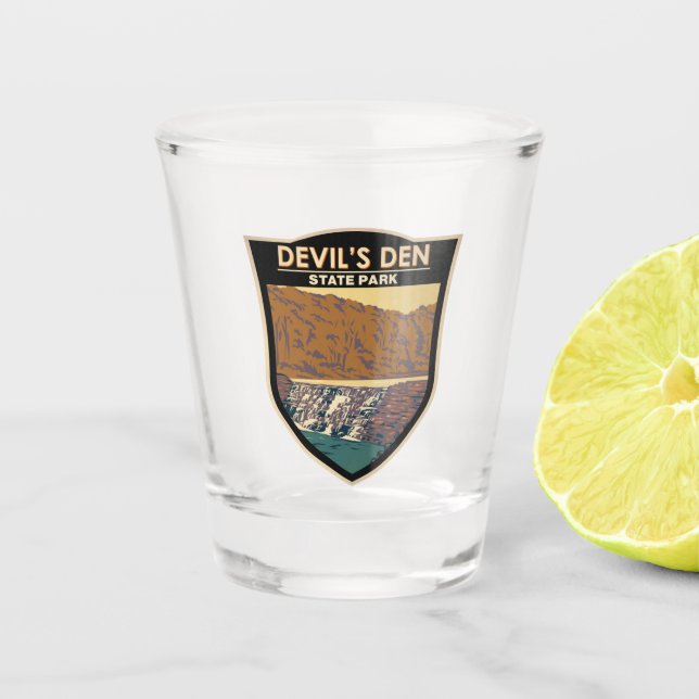Verre A Shot Devils Den State Park Arkansas Vintage (Devant)
