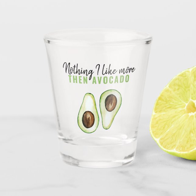 Verre A Shot Devis vert moderne Avocado pour cadeau Avocado Lov (Devant)
