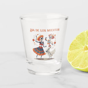 Verre A Shot Dia de los Muertos dansant squelettes personnalisa