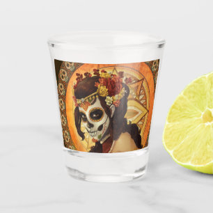 Verre A Shot Dia De Los Muertos Throw Pillow