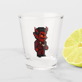 Verre A Shot Diable Rétro 8-bit