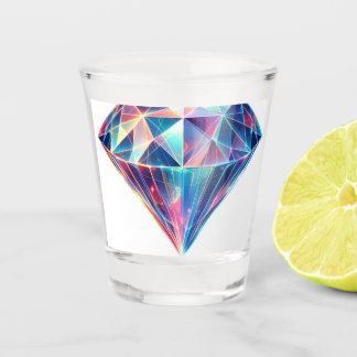 Verre A Shot Diamant multicolore