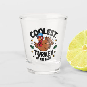Verre A Shot Dinde la plus cool à la table du dîner de Thanksgi