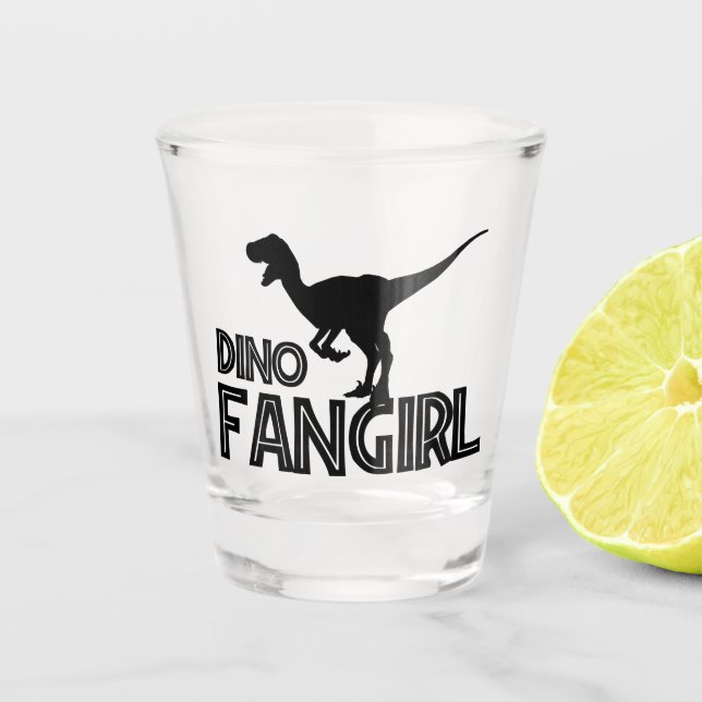 Verre A Shot Dino Fangirl - Dinosaur Lover (Devant)