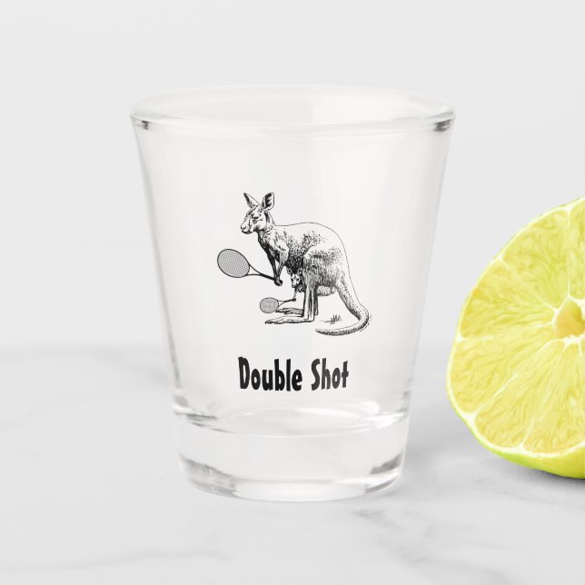 Verre A Shot Double Shot Kangaroo Tennis (Devant)