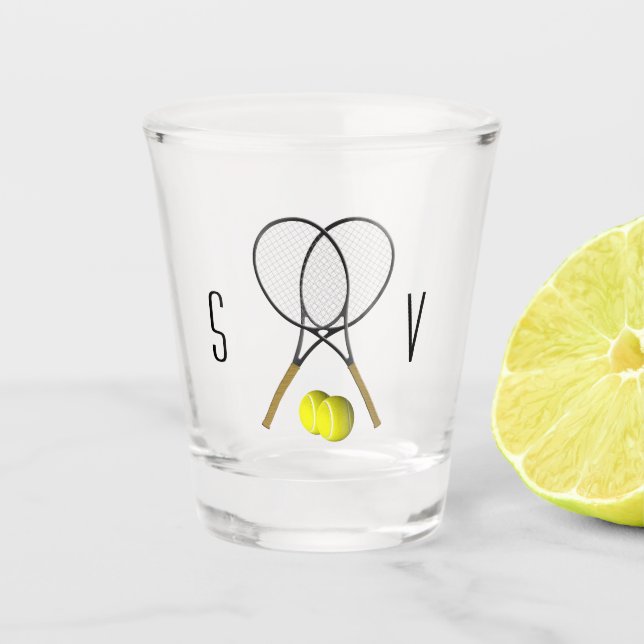 Verre A Shot Doubles de tennis (Devant)