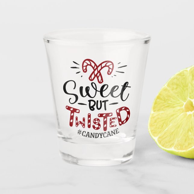 Verre A Shot Doux mais tordu | Fêtes de Noël amusantes (Devant)