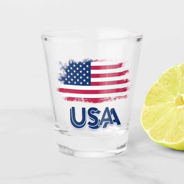 Verre A Shot Drapeau américain (Devant)
