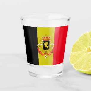 Verre A Shot Drapeau belge