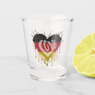Verre A Shot Drapeau d'Allemagne Amour