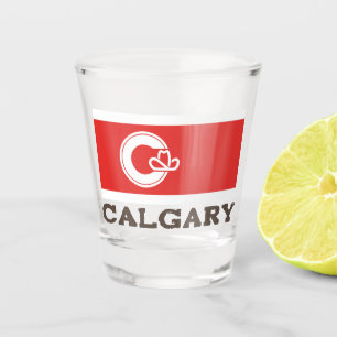 Verre A Shot Drapeau de Calgary, CANADA