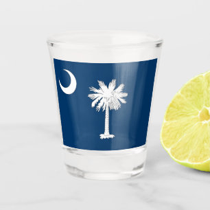 Verre A Shot Drapeau de la Caroline du Sud