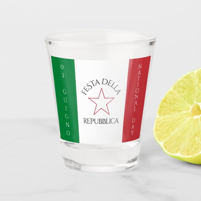 Verre A Shot Drapeau de la Festa della Repubblica (Devant)