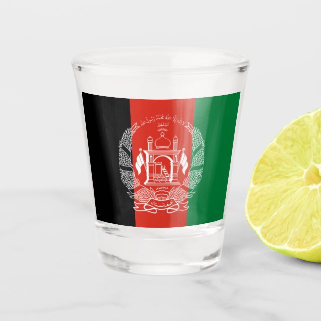 Verre A Shot Drapeau de l'Afghanistan (Devant)