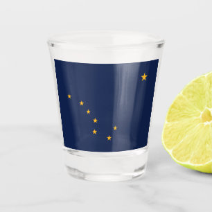 Verre A Shot Drapeau de l'Alaska