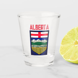 Verre A Shot Drapeau de l'Alberta - CANADA